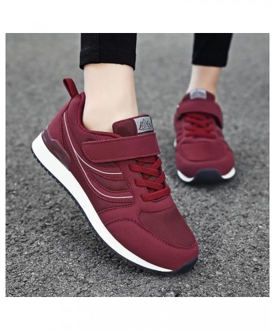 Running Sneakers Christmas, Women's Walking Shoes Sock Sneakers Mesh Slip On Air Cushion Platform Loafers Red $31.06 Athletic...