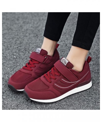 Running Sneakers Christmas, Women's Walking Shoes Sock Sneakers Mesh Slip On Air Cushion Platform Loafers Red $31.06 Athletic...