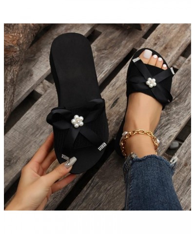 Women's Platform Rhinestone Flip Flop Slides with Arch Support Summer Bohemian Comfortable Soft Cushion Lightweight Wedge San...