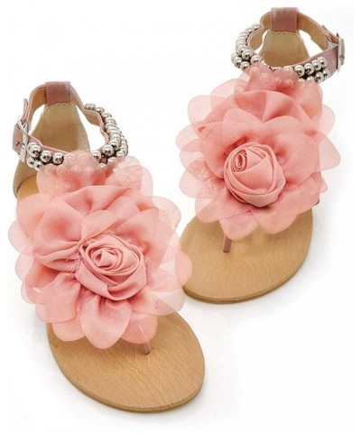 Buckle Summer Shoes Flat Strap Bohemian Style String Flower Women Flat Sandals for Women Ladies Summer Dress (White, 7.5) Pin...