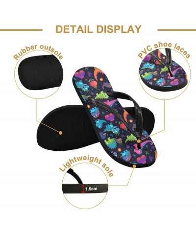 Flip Flops for Women Men Animal Dinosaur Flip Flops Womens Slides Men Sandals Shower Slippers Summer Non-Slip Flipflops for S...