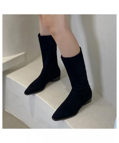 White Platform Boots Western Boots Cowgirl Boots for Girls Square Toe Cowboy Boots for Women Z 05-black $17.74 Outdoor Shoes