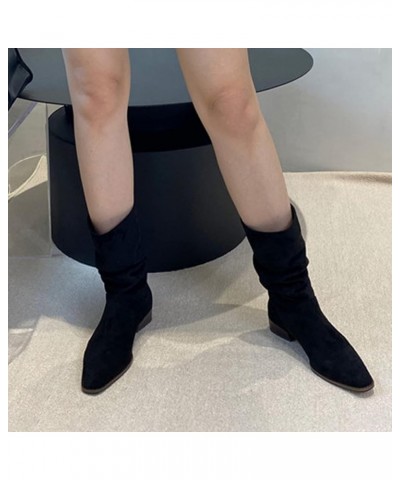 White Platform Boots Western Boots Cowgirl Boots for Girls Square Toe Cowboy Boots for Women Z 05-black $17.74 Outdoor Shoes