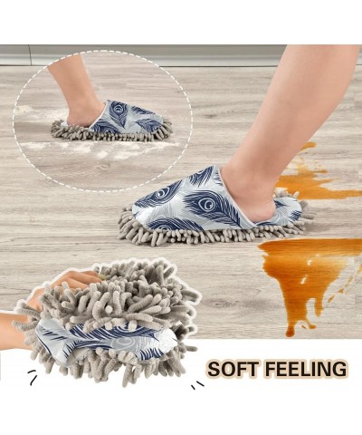 Unisex Fuzzy Slippers, Cozy Floor Dusting Cleaning Mop Shoes for Men Women M-L Multi 27 $9.99 Slippers