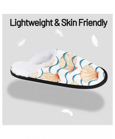 Slippers for Women Men Indoor and Outdoor Memory Foam Cozy Fuzzy House Slippers Soft Winter Warm Plush Bedroom Shoes Shells W...