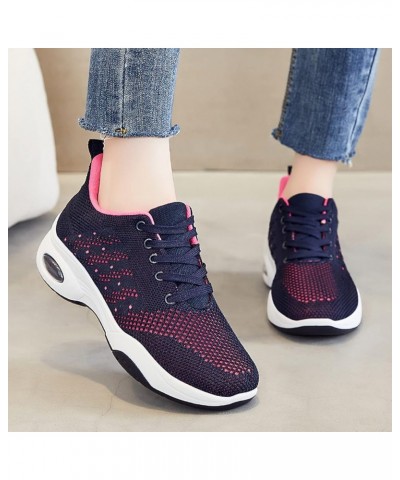 Women's Slip-On Canvas Sneaker Low Top Casual Shoes Lace up Walking Shoes White Nursing Shoes Z 01-blue $8.77 Athletic Shoes