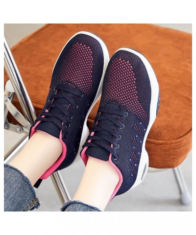 Women's Slip-On Canvas Sneaker Low Top Casual Shoes Lace up Walking Shoes White Nursing Shoes Z 01-blue $8.77 Athletic Shoes