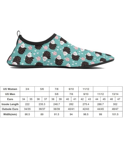 Cute Hedgehogs Water Shoes Barefoot Aqua Pool Socks for Beach Swim Walking 7/8women,5/6men $14.88 Outdoor Shoes