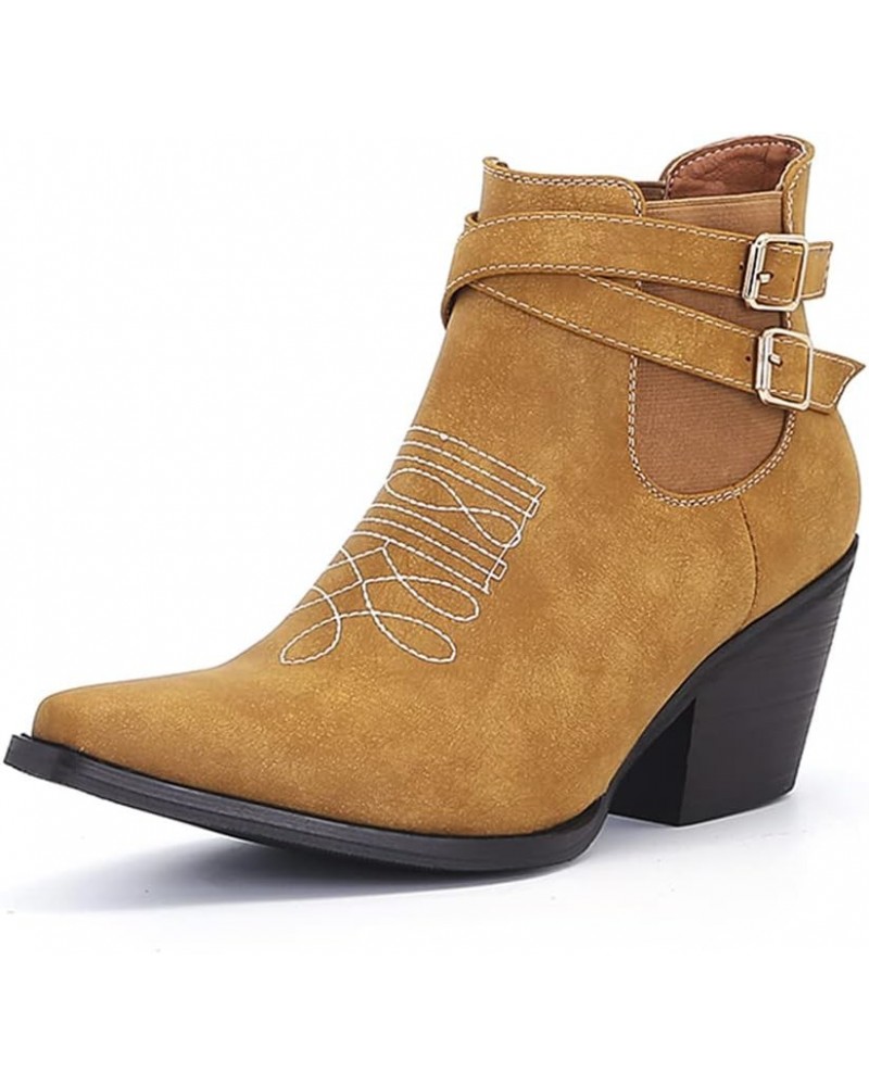 Fashion Western Boots for Women 71 Yellow $26.99 Boots