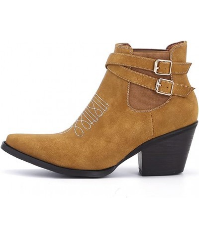 Fashion Western Boots for Women 71 Yellow $26.99 Boots