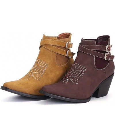 Fashion Western Boots for Women 71 Yellow $26.99 Boots