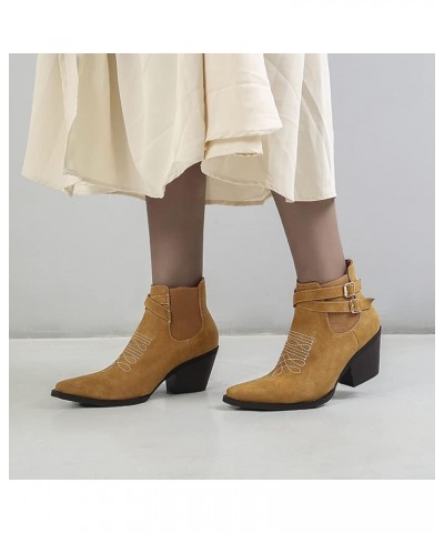 Fashion Western Boots for Women 71 Yellow $26.99 Boots