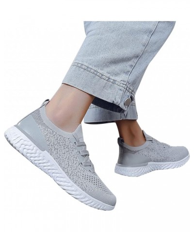 Womans Arch Support Cushion Shoes Casual Flying Woven Sports Shoes Fashion Women's Shoes Light Lace up Running Shoes (Black, ...