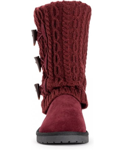 Women's Cheryl Fashion Boots Burgundy $26.51 Boots