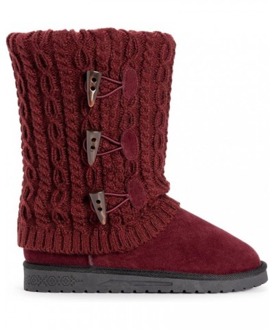 Women's Cheryl Fashion Boots Burgundy $26.51 Boots