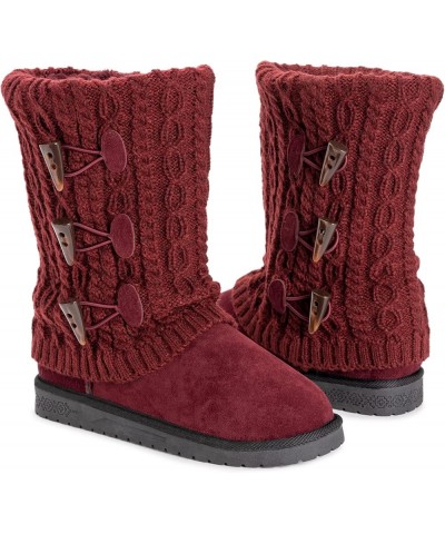 Women's Cheryl Fashion Boots Burgundy $26.51 Boots