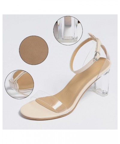 Womens Casual Strappy Sandal Fashion Sexy Slippers Flip Flops Two Strap High Heeled Sandal Seaside Sandals Shoes Beige $15.59...