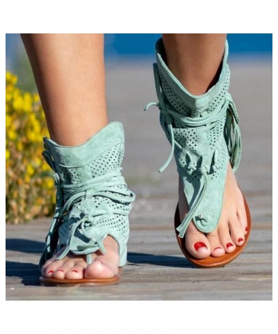 Shoes Tassel Beach Women Roman Girls Bohemian Retro Boots Sandals Women's sandals Womens Wedges Sandals Tan Green $12.26 Sandals