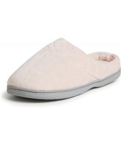 womens Indoor/Outdoor Memory Foam Darcy Microfiber Velour Clog, Wide Widths Dusty Pink $13.74 Slippers