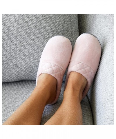 womens Indoor/Outdoor Memory Foam Darcy Microfiber Velour Clog, Wide Widths Dusty Pink $13.74 Slippers