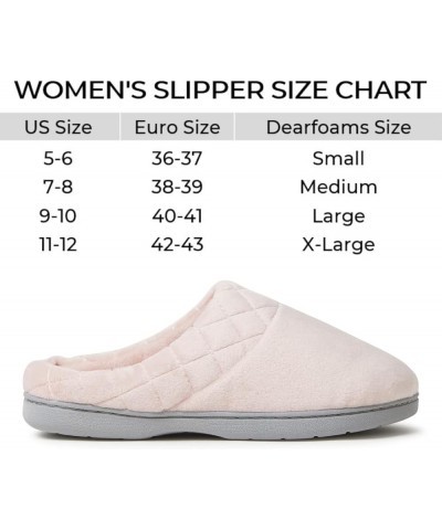 womens Indoor/Outdoor Memory Foam Darcy Microfiber Velour Clog, Wide Widths Dusty Pink $13.74 Slippers