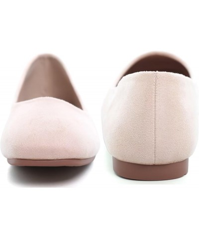 Ballets Flats for Women Square Toe Slip on Comfortable Flat Shoes Walking Dress Flats Loafers A Apricot $17.70 Flats