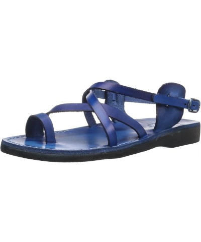 The Good Shepherd - Leather Buckle Sandal - Womens Sandals Blue $32.36 Sandals