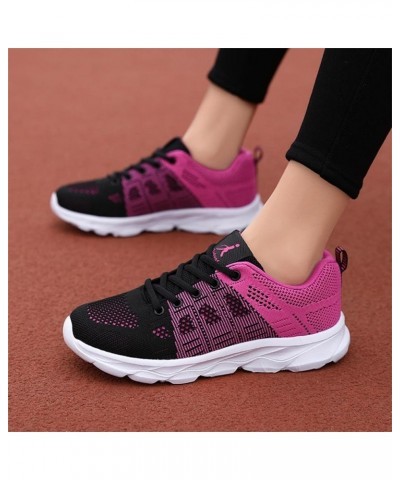 Women's Running Shoes Fashion Casual Mesh Breathable Slip On Athletic Memory Foam Lightweight Low Cut Lace Up Sneakers Air Cu...