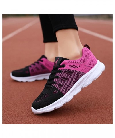 Women's Running Shoes Fashion Casual Mesh Breathable Slip On Athletic Memory Foam Lightweight Low Cut Lace Up Sneakers Air Cu...