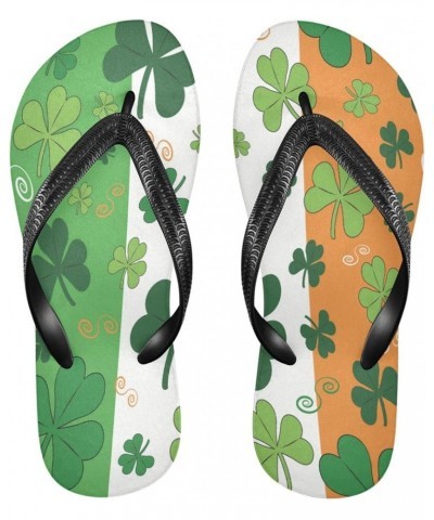 St Patrick's Day Shamrocks Womens Flip Flops Irish Flag Clover Green Leaves Summer Beach Sandals Casual Thong Slippers Comfor...