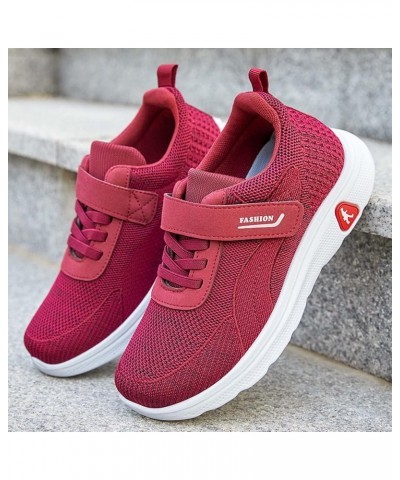 Sneakers for Women Women's Sneakers Lightweight Workout Shoes for Women Running Sneakers for Women Z 15-red $12.57 Fashion Sn...