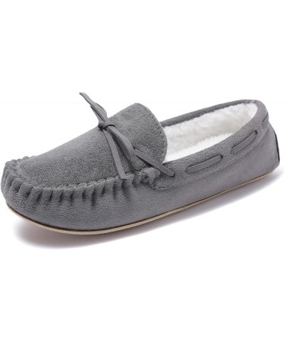 Women's House Slippers - Moccasins Slip On Soft Cozy Winter Indoor Outdoor Anti-Skid Sole Shoes. Grey 1904022-2 $12.87 Slippers