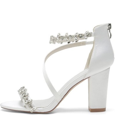 Women's Rhinestone Ankle Strap High Heel Sandals Formal Sandals Strap Open Toe Sandals Evening Wedding Party Prom Bridal Sand...