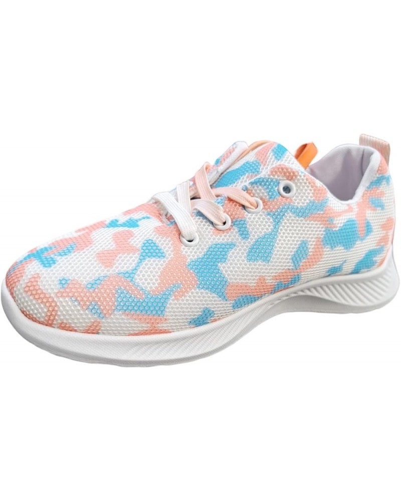 Ladies Rainbow Comfortable Stretch Casual Thick Bottom Lace Up Knitted Plus Size Sneakers Boys Arch Support Flip Pink $16.16 ...