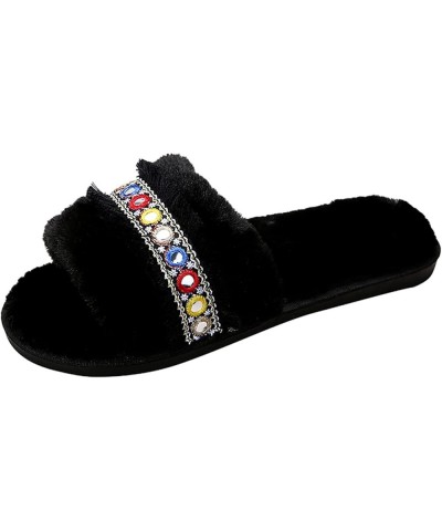 Casual Color Shoes Women's Fashion Outdoor Breathable Slippers Pure Women's Slipper Leopard Slippers for Women Size 8 (Black,...