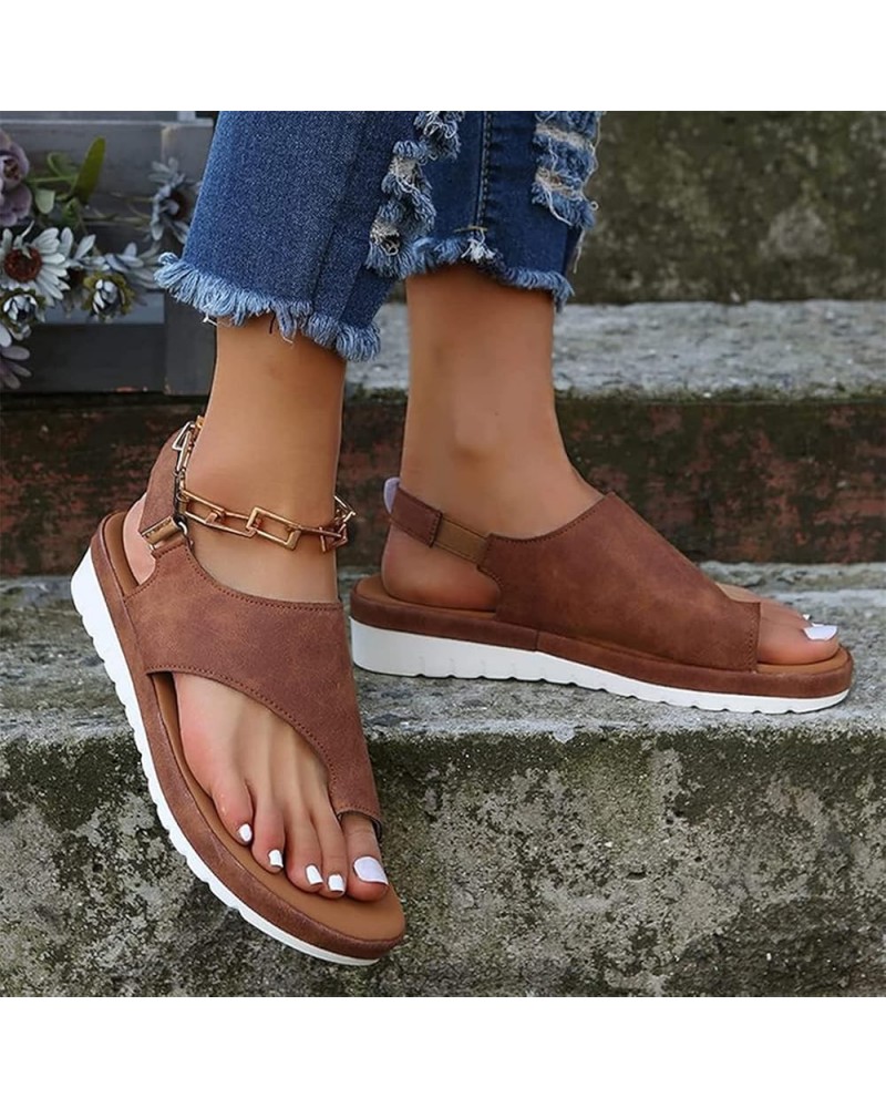 Womens Wedge Flip Flops Sandals with Arch Support Summer Comfortable Orthopedic Bunion Corrector Platform Shoes Open Toe Casu...