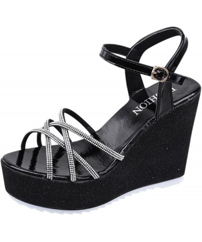 espadrille wedge sandals for women, Women's Platform Wedges Heel Sandals Floral Flower Lace-up Shoes Footwear Z 05-black $11....