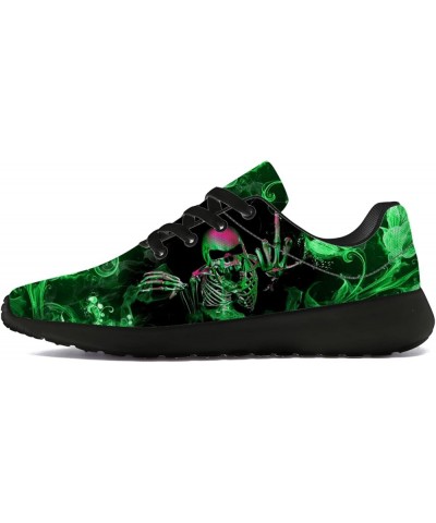 Skull Shoes for Women Men Comfortable Running Sneakers Fashion Tennis Walking Shoes Gifts for Her,Him Green $37.94 Fashion Sn...