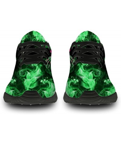 Skull Shoes for Women Men Comfortable Running Sneakers Fashion Tennis Walking Shoes Gifts for Her,Him Green $37.94 Fashion Sn...