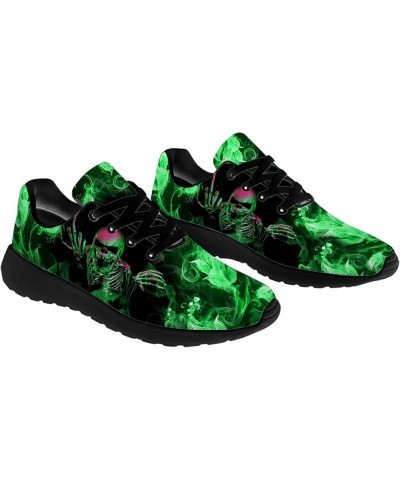 Skull Shoes for Women Men Comfortable Running Sneakers Fashion Tennis Walking Shoes Gifts for Her,Him Green $37.94 Fashion Sn...