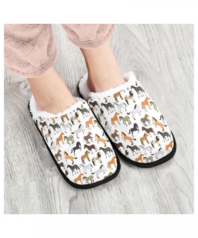 Cute Horse House Slippers for Women Men Multicolor $12.53 Slippers