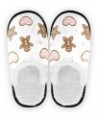 §³hristmas Gingerbread Fuzzy Women's Slippers, Medium Fluffy Coral Fleece Travel House Shoes Indoor Outdoor,M Pattern $8.24 S...