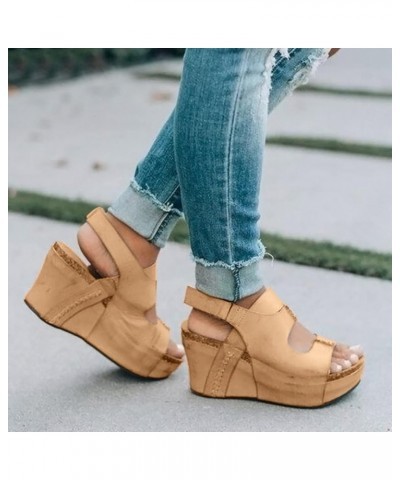 Women's Two Strap Heeled Sandal Cork Footbed Dress Shoes Vacation Lightweight Summer Cloud Slippers for Women Beige $21.49 Sa...