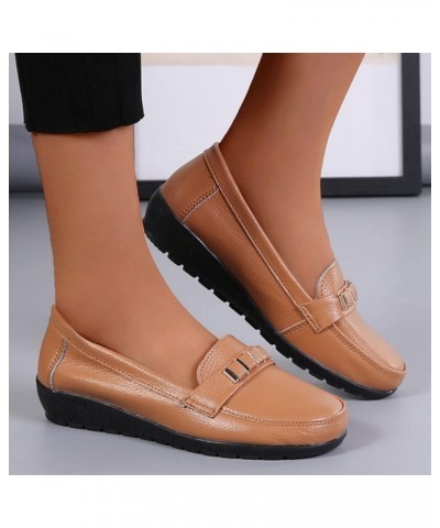 Fashion Womens Breathable Lace Up Shoes Flats Casual Shoes Casual Sandals for Women with Heel (Wine, 8.5) Brown 6.5 $18.53 Sa...