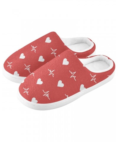 Men's Women's House Slipper with Memory Foam Heart Symbols Happy Valentine's Day Cozy Cotton Slipper for Bedroom Spa $19.02 S...