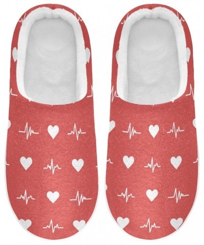 Men's Women's House Slipper with Memory Foam Heart Symbols Happy Valentine's Day Cozy Cotton Slipper for Bedroom Spa $19.02 S...