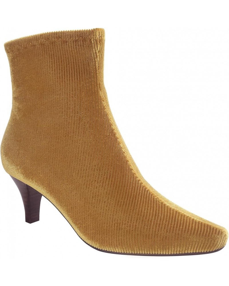 Naja Cord Stretch Ankle Boot with Memory Foam Toffee $25.16 Boots