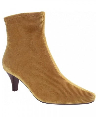 Naja Cord Stretch Ankle Boot with Memory Foam Toffee $25.16 Boots