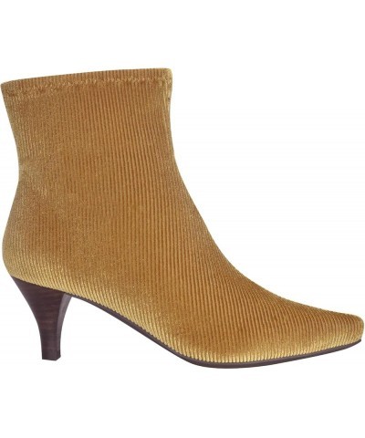 Naja Cord Stretch Ankle Boot with Memory Foam Toffee $25.16 Boots