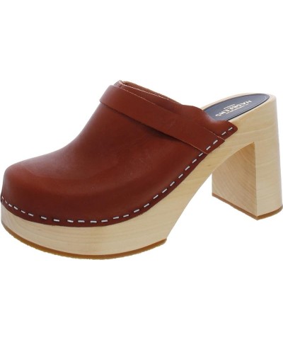 Women's Husband Sky High Clogs Cognac $88.64 Sandals